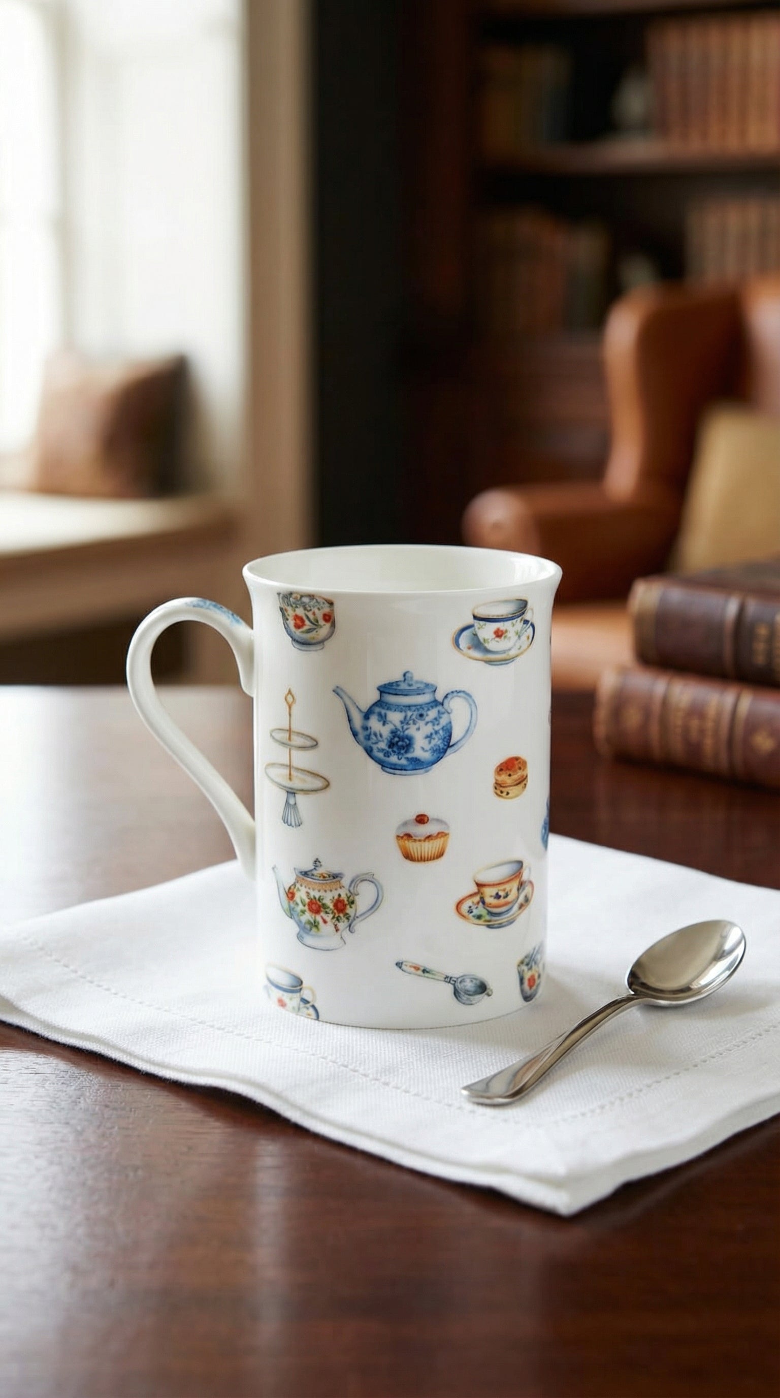 Premium Vintage Tea-Time Ceramic Mug