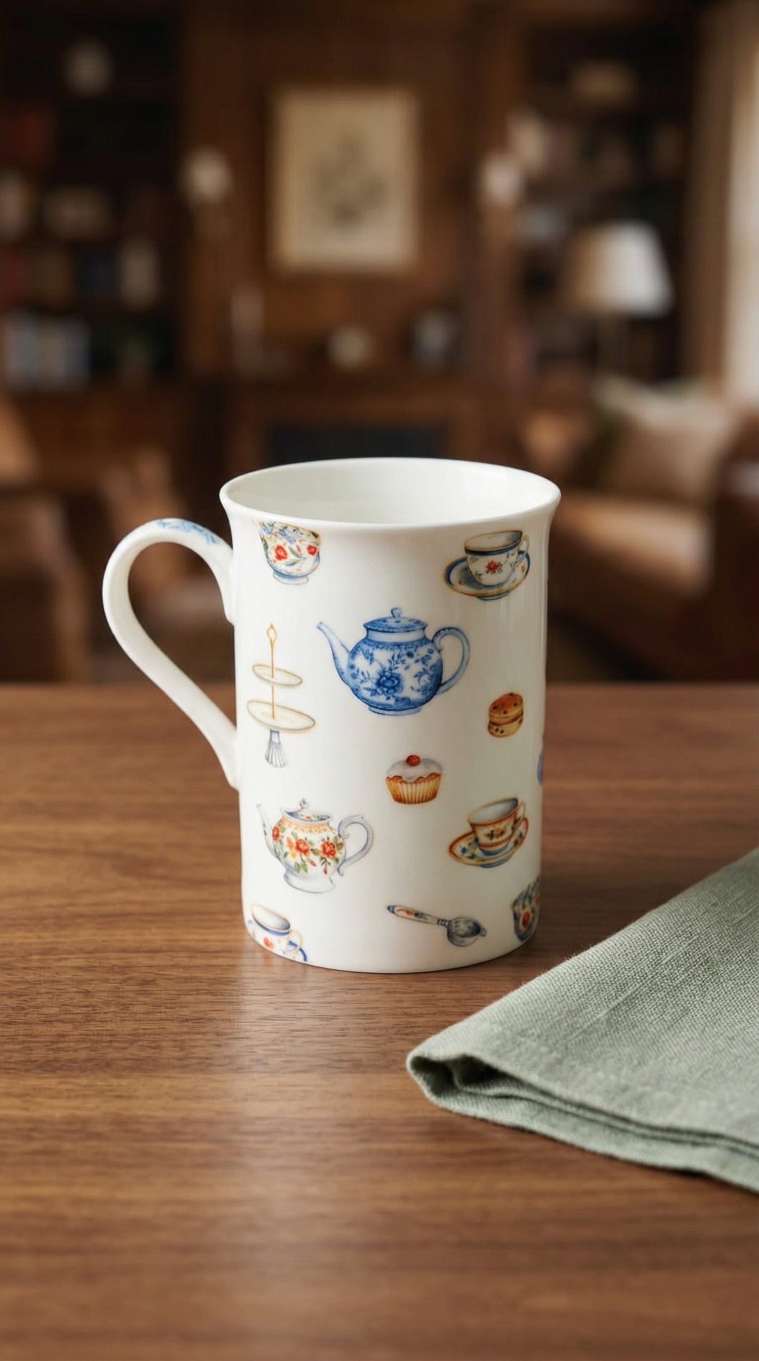 Premium Vintage Tea-Time Ceramic Mug